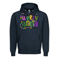 Navy i'm from weezy anna baby mardi gras Zipper Hoodie - MaliasSmallBusiness