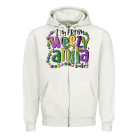 Oatmeal Heather i'm from weezy anna baby mardi gras Zipper Hoodie - MaliasSmallBusiness