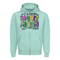 Seafoam i'm from weezy anna baby mardi gras Zipper Hoodie - MaliasSmallBusiness