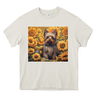 Cream yorkshire terrier Heavy Core Tee - Unal Design