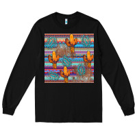 Black cactus gemstone seamless Long Sleeve Tee - AdoDesignShop
