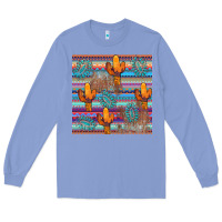 Colony Blue cactus gemstone seamless Long Sleeve Tee - AdoDesignShop