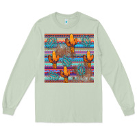 Matcha cactus gemstone seamless Long Sleeve Tee - AdoDesignShop