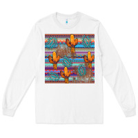 White cactus gemstone seamless Long Sleeve Tee - AdoDesignShop
