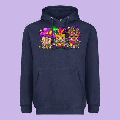Mardi Gras Gnomies Cakes Flowers And Balloon Heavyweight Hoodie Designed By Bundleandbundleshop