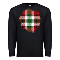 Black Christmas Tartan Patch Premium Sweatshirt - BundleAndBundleShop