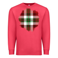 Cardinal Christmas Tartan Patch Premium Sweatshirt - BundleAndBundleShop