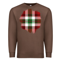 Chestnut Christmas Tartan Patch Premium Sweatshirt - BundleAndBundleShop