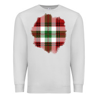 Dove Grey Christmas Tartan Patch Premium Sweatshirt - BundleAndBundleShop