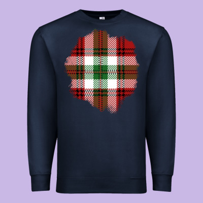 Christmas Tartan Patch Premium Sweatshirt Designed By Bundleandbundleshop