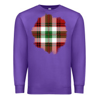 Purple Christmas Tartan Patch Premium Sweatshirt - BundleAndBundleShop