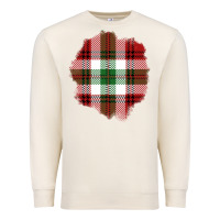 Sandshell Christmas Tartan Patch Premium Sweatshirt - BundleAndBundleShop
