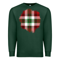 Sports Green Christmas Tartan Patch Premium Sweatshirt - BundleAndBundleShop
