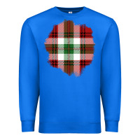 True Royal Christmas Tartan Patch Premium Sweatshirt - BundleAndBundleShop