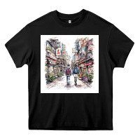 Black Japan Street Heavy Core Tee - Unal Design