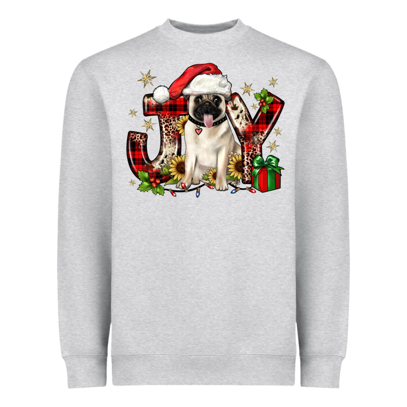 Christmas Joy Pug Heavyweight Sweatshirt by JahusDesignShop | Teevron