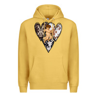 Antique Gold Country Cupid Valentine Cowhide Heart Premium Hoodie - Bettercallsaul
