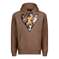 Chestnut Country Cupid Valentine Cowhide Heart Premium Hoodie - Bettercallsaul