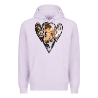 Lilac Country Cupid Valentine Cowhide Heart Premium Hoodie - Bettercallsaul