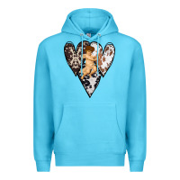 Ocean Blue Country Cupid Valentine Cowhide Heart Premium Hoodie - Bettercallsaul