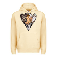 Pina Colada Country Cupid Valentine Cowhide Heart Premium Hoodie - Bettercallsaul