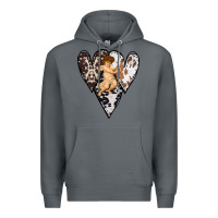 Rock Country Cupid Valentine Cowhide Heart Premium Hoodie - Bettercallsaul