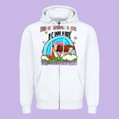 Buy Me Animals Zipper Hoodie Designed By Maliassmallbusiness