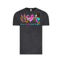 Vintage Black peace love hair stylist Vintage Tee - AdoDesignShop