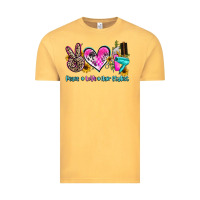Vintage Mustard peace love hair stylist Vintage Tee - AdoDesignShop
