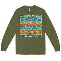 Army Green aztec cowhide seamless Long Sleeve Tee - AdoDesignShop