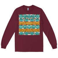 Burgundy aztec cowhide seamless Long Sleeve Tee - AdoDesignShop
