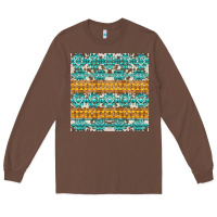 Chestnut aztec cowhide seamless Long Sleeve Tee - AdoDesignShop