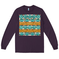 Plum aztec cowhide seamless Long Sleeve Tee - AdoDesignShop