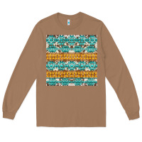 Toasted Coconut aztec cowhide seamless Long Sleeve Tee - AdoDesignShop
