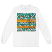 White aztec cowhide seamless Long Sleeve Tee - AdoDesignShop