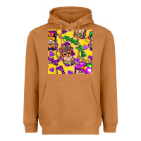 Meerkat Mardi gras gnomies seamless pattern Heavyweight Hoodie - BundleAndBundleShop
