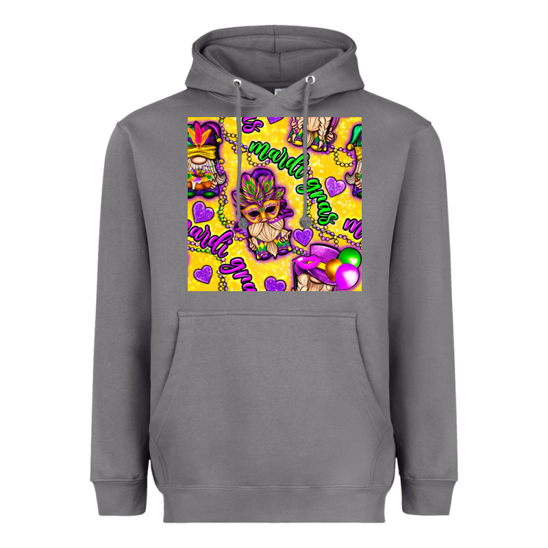 Mardi Gras Gnomies Seamless Pattern Heavyweight Hoodie by BundleAndBundleShop | Teevron
