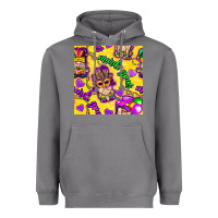 Storm Mardi gras gnomies seamless pattern Heavyweight Hoodie - BundleAndBundleShop