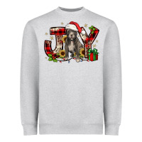 Heather Grey Christmas joy pitbull Heavyweight Sweatshirt - JahusDesignShop