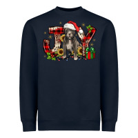 Navy Christmas joy pitbull Heavyweight Sweatshirt - JahusDesignShop