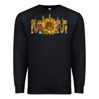 Black Western Mom With Sunflower Premium Sweatshirt - BundleAndBundleShop