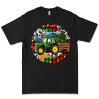 Black Christmas Farm Tractor Premium Tee - RanaPortraitStore
