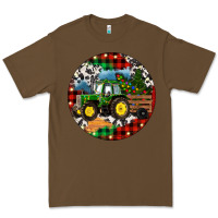 Cacao Christmas Farm Tractor Premium Tee - RanaPortraitStore