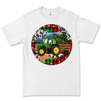 White Christmas Farm Tractor Premium Tee - RanaPortraitStore