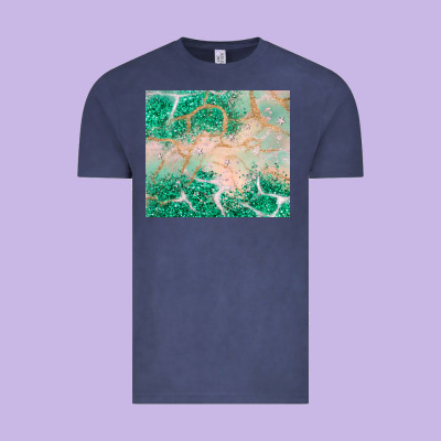 Green Glitter Vintage Tee Designed By Jahusdesignshop