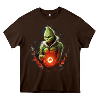 Chocolate Brown Grinch Heavy Core Tee - Unal Design