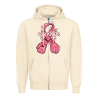 Sandshell survivor breast cancer with boxing gloves Zipper Hoodie - MaliasSmallBusiness