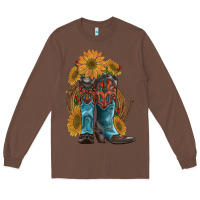 Chestnut western boots with sunflowers Long Sleeve Tee - Artiststas