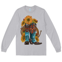 Moon Dust western boots with sunflowers Long Sleeve Tee - Artiststas