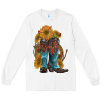 White western boots with sunflowers Long Sleeve Tee - Artiststas